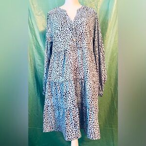 NWOT. Lovely blue tiered lightweight dress